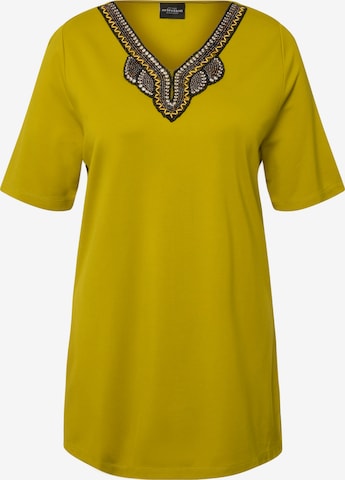 T-shirt Ulla Popken en jaune : devant