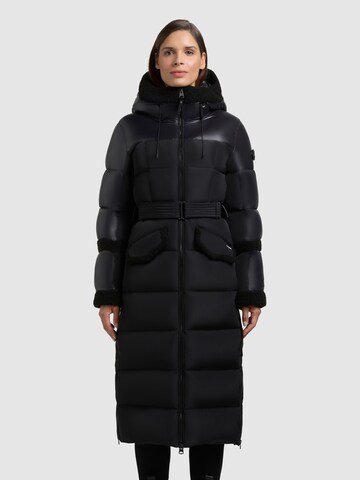 Manteau d’hiver 'JULITA2' khujo en noir : devant
