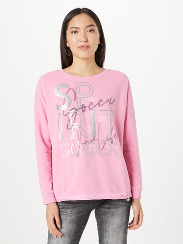 Sweat-shirt Soccx en rose : devant