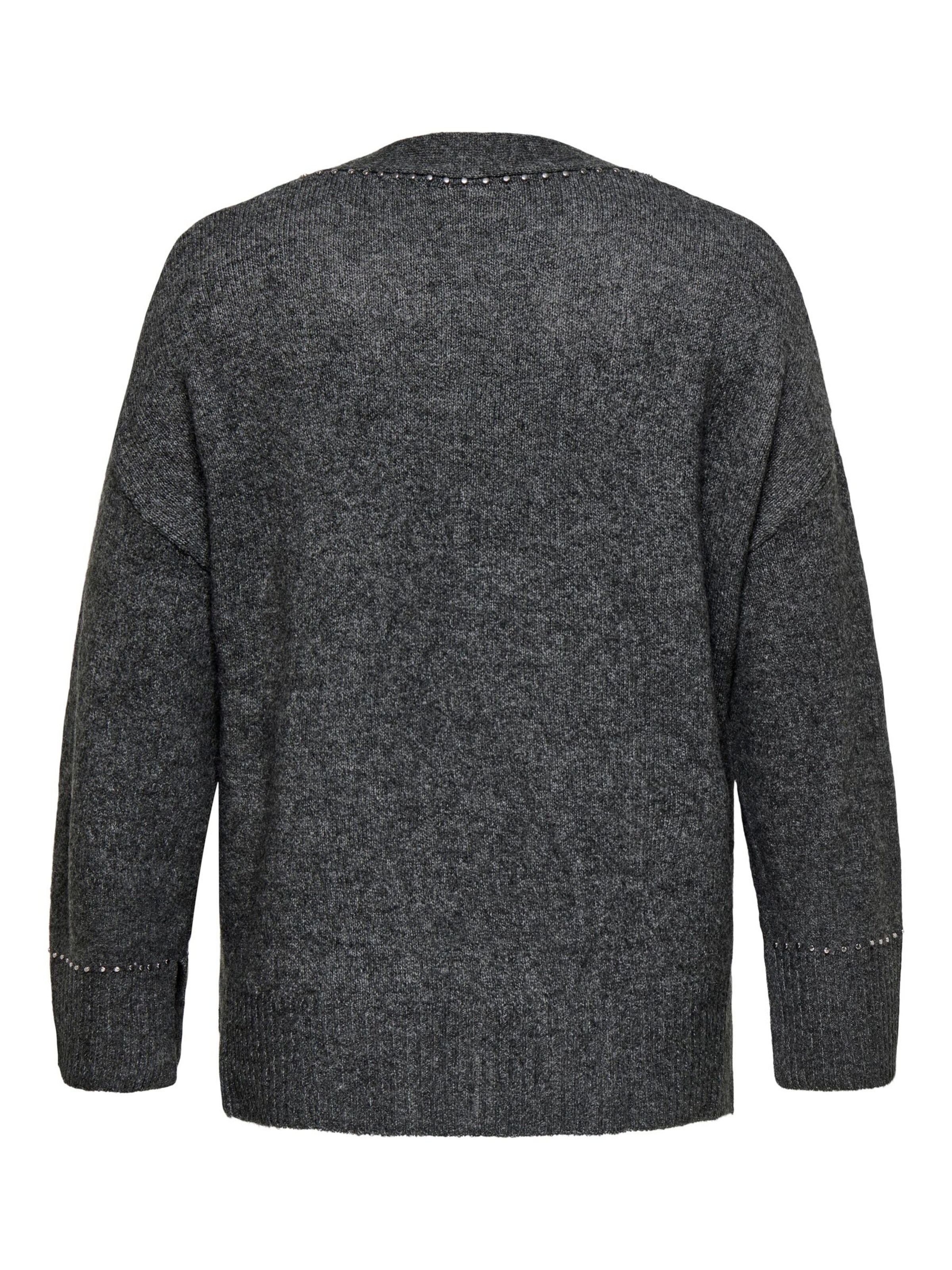 ONLY Carmakoma Вязаная кофта 'CARELSIE' в Серый