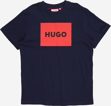 HUGO Тениска в синьо: отпред
