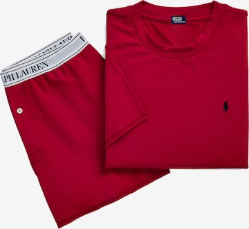 Pyjama ' Club Terry ' Polo Ralph Lauren en rouge : devant