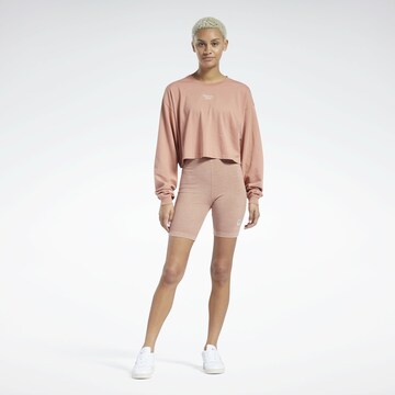 Skinny Pantaloni sportivi di Reebok in rosa