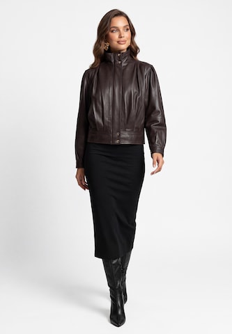 Veste mi-saison faina en marron