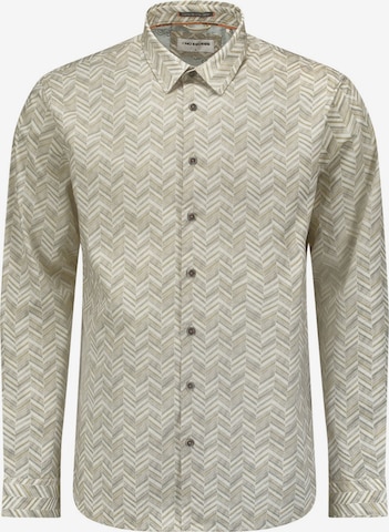 Coupe regular Chemise No Excess en beige : devant