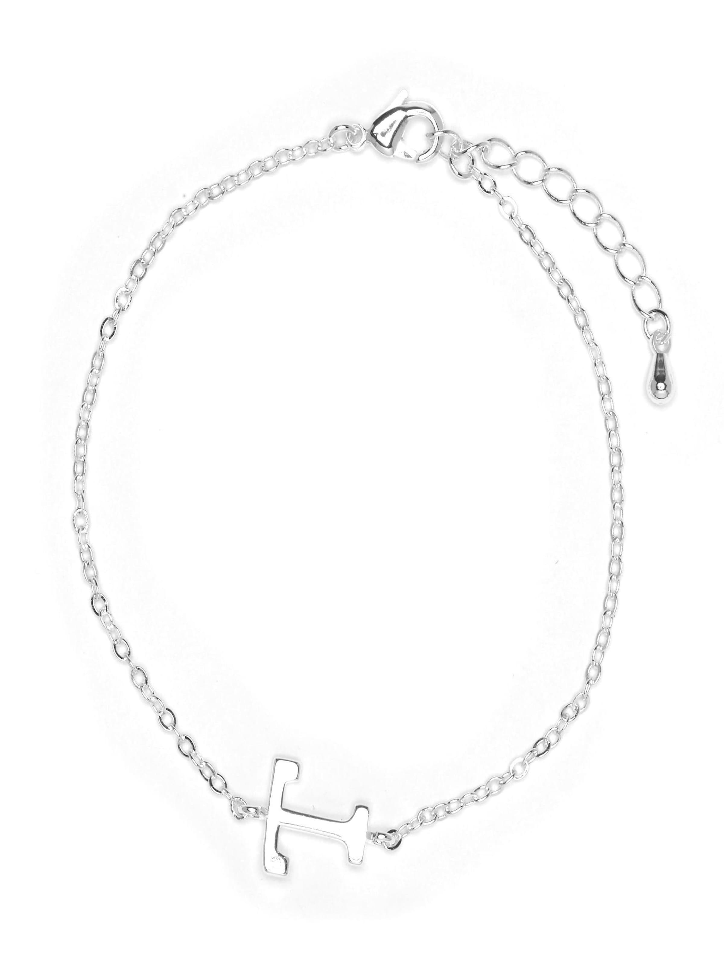 Luxenter Armband 'Alphabet T'‌‌‌‌‌‌ in Silber