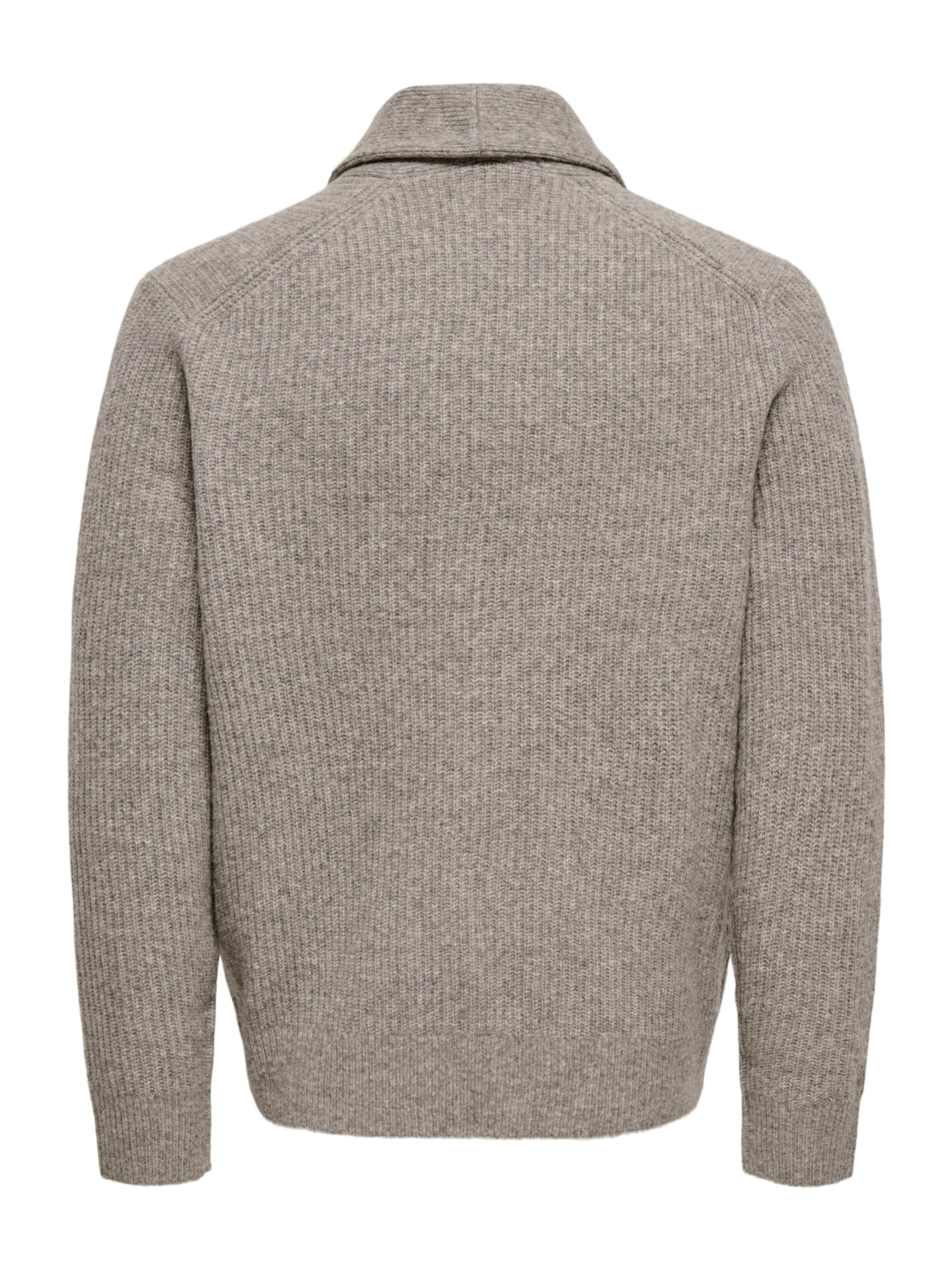 Only & Sons Knit cardigan 'ONSSKY' in Brown