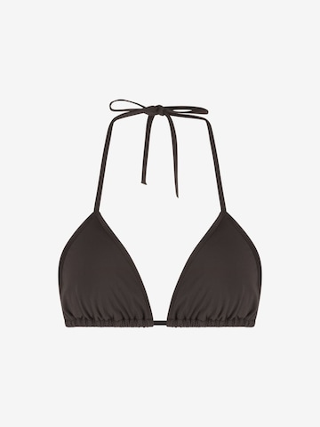 WALLIEN Triangel Bikinitop 'Triangle' in Bruin: voorkant