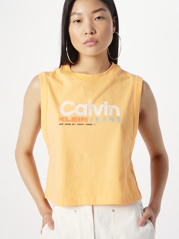 Calvin Klein Jeans - Top en naranja