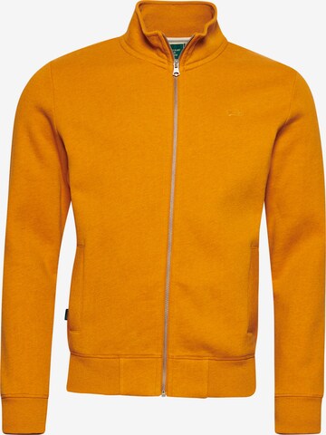 Veste de survêtement Superdry en jaune : devant