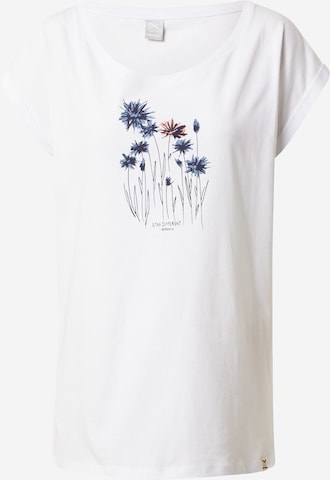 Iriedaily T-shirt 'Cornflower' i vit: framsida
