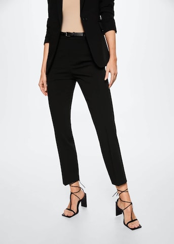 MANGO Pleated Pants 'Boreal' in Black: front