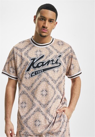 T-Shirt Karl Kani en beige : devant