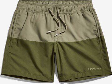 Shorts de bain G-Star RAW en vert : devant