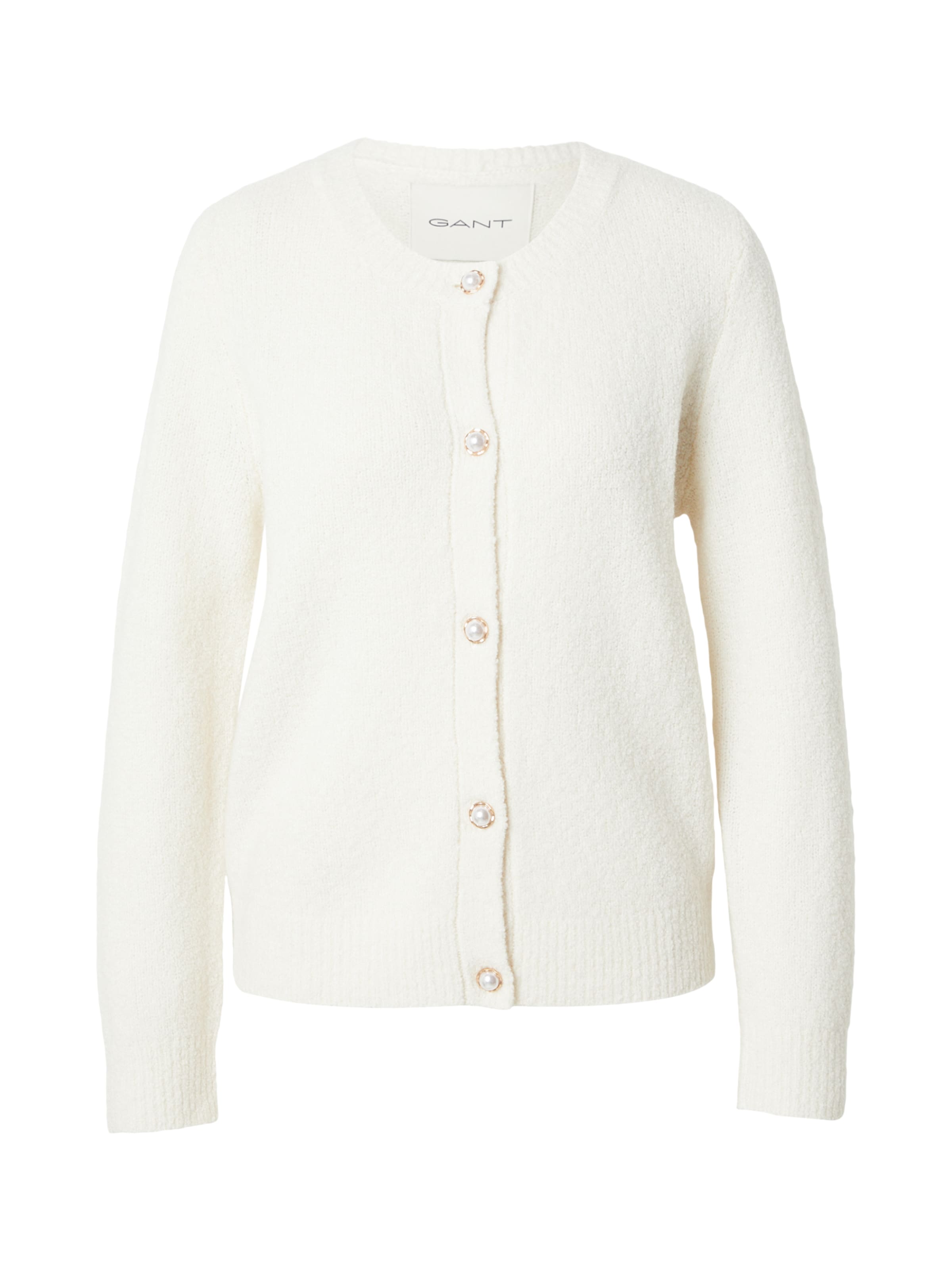 Geacă tricotată de la GANT pe bej: față