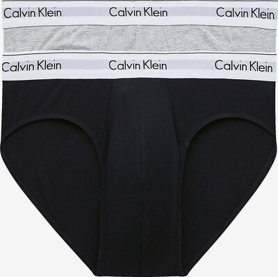 Calvin Klein Underwear Slip 'Modern Cotton' en gris chiné / noir, Vue avec produit