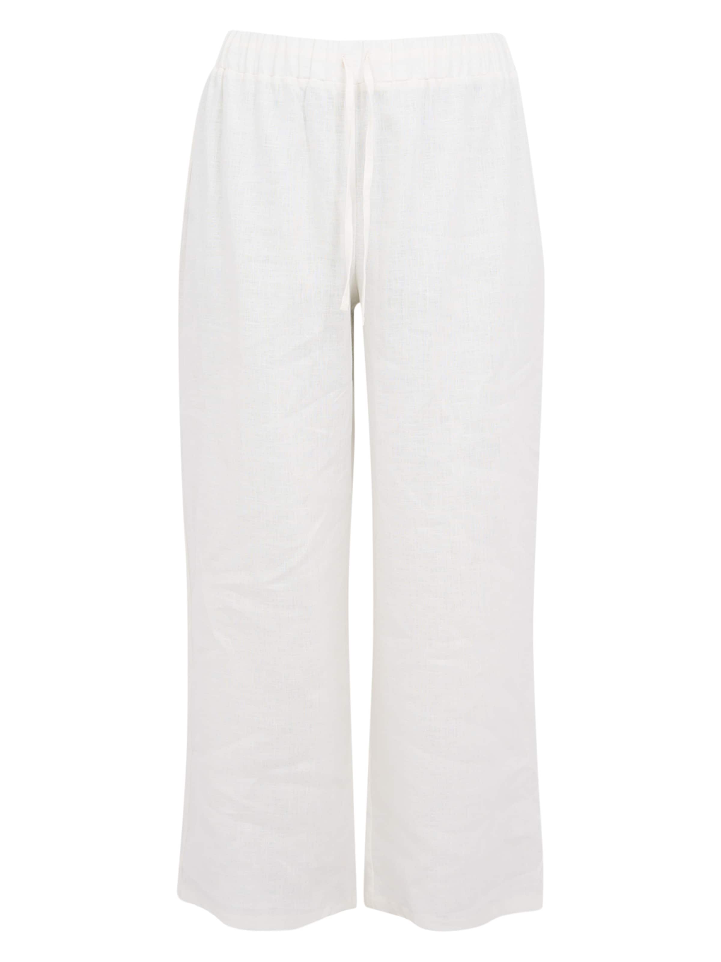 YOEK Loosefit Broek in Wit: voorkant