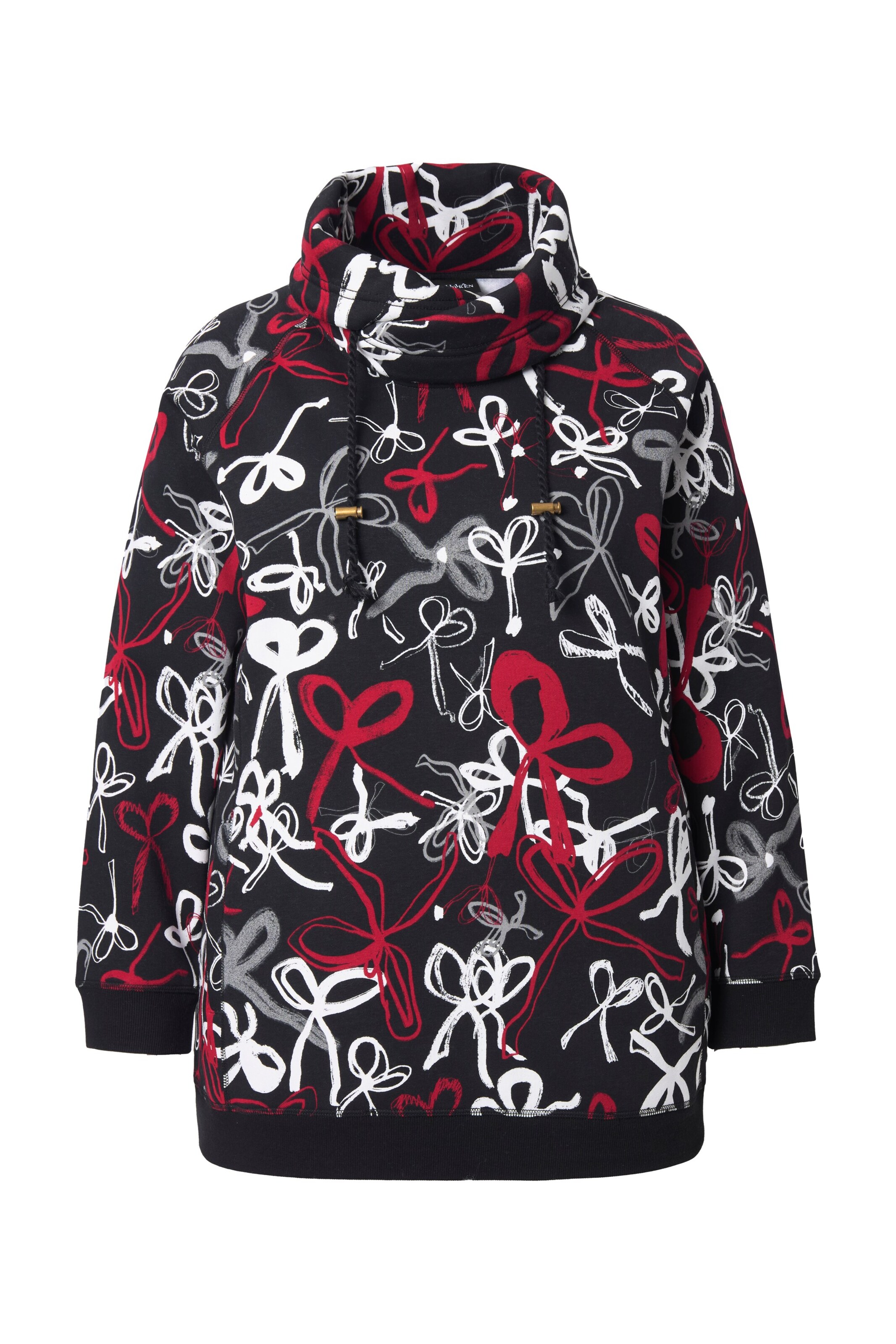 Ulla Popken Sweatshirt in Schwarz: Vorderseite