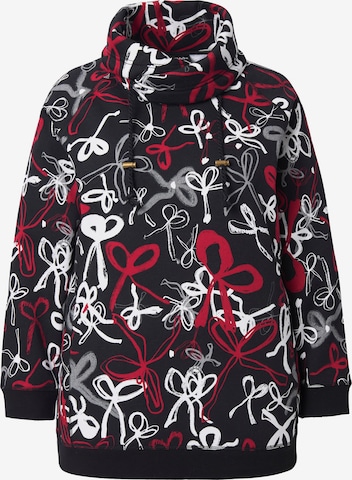 Sweat-shirt Ulla Popken en noir : devant