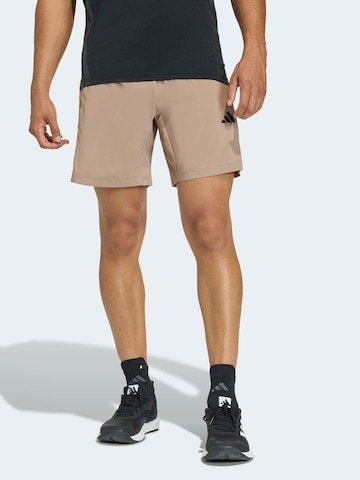 ADIDAS PERFORMANCE - regular Pantalón deportivo en marrón: frente