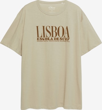 s.Oliver Men Big Sizes T-Shirt in Beige: Vorderseite