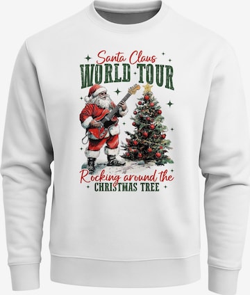 Neverless Sweatshirt 'Santa World Tour' in Weiß: Vorderseite