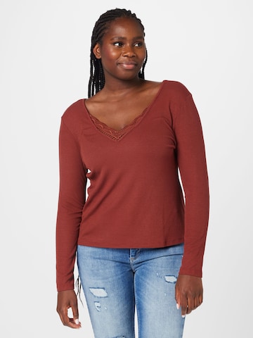 ABOUT YOU Curvy Shirt 'Christina' in Rood: voorkant