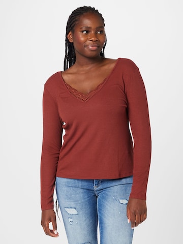 T-shirt 'Christina' ABOUT YOU Curvy en rouge : devant