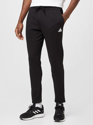 adidas SportswearSportske hlače - crna boja: prednji dio