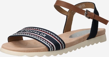 TOM TAILOR Sandalen met riem in Blauw: voorkant