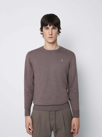 Sweat-shirt Scalpers en marron : devant