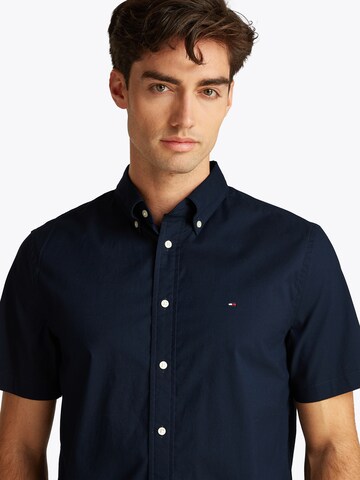 TOMMY HILFIGER Regular fit Button Up Shirt 'FLEX' in Blue