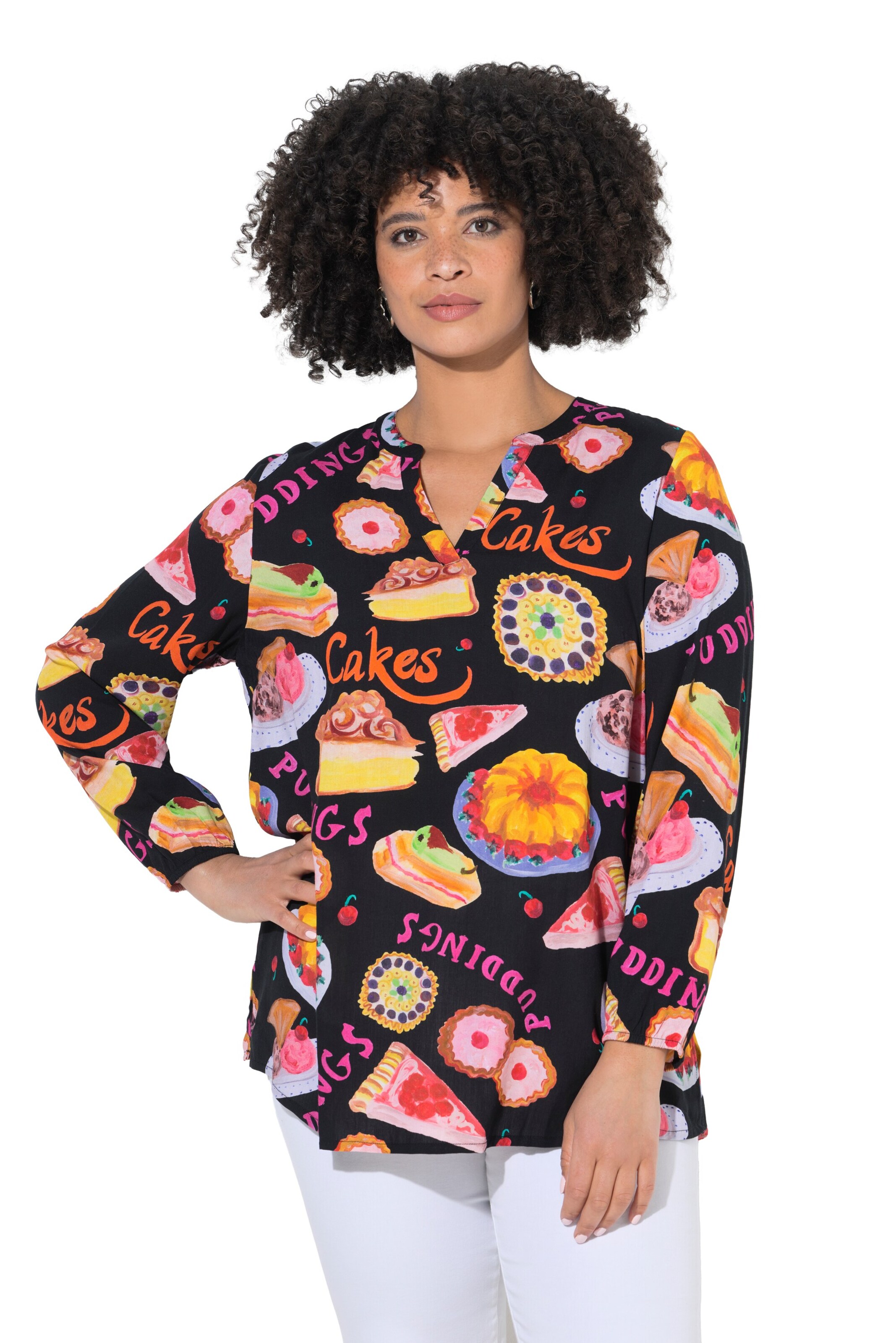 Angel of Style Blouse in Zwart: voorkant