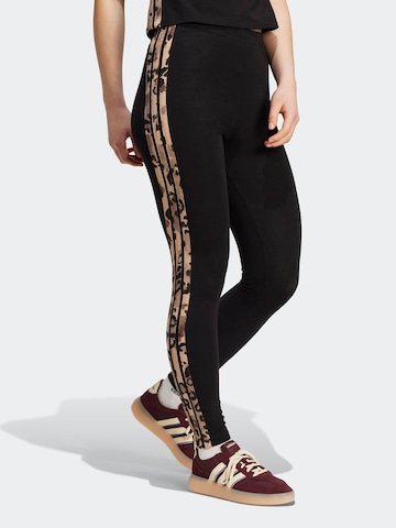 ADIDAS SPORTSWEAR Skinny Sportbroek in Zwart: voorkant