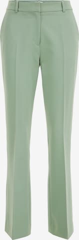 WE Fashion Regular Pleated Pants in Green: front