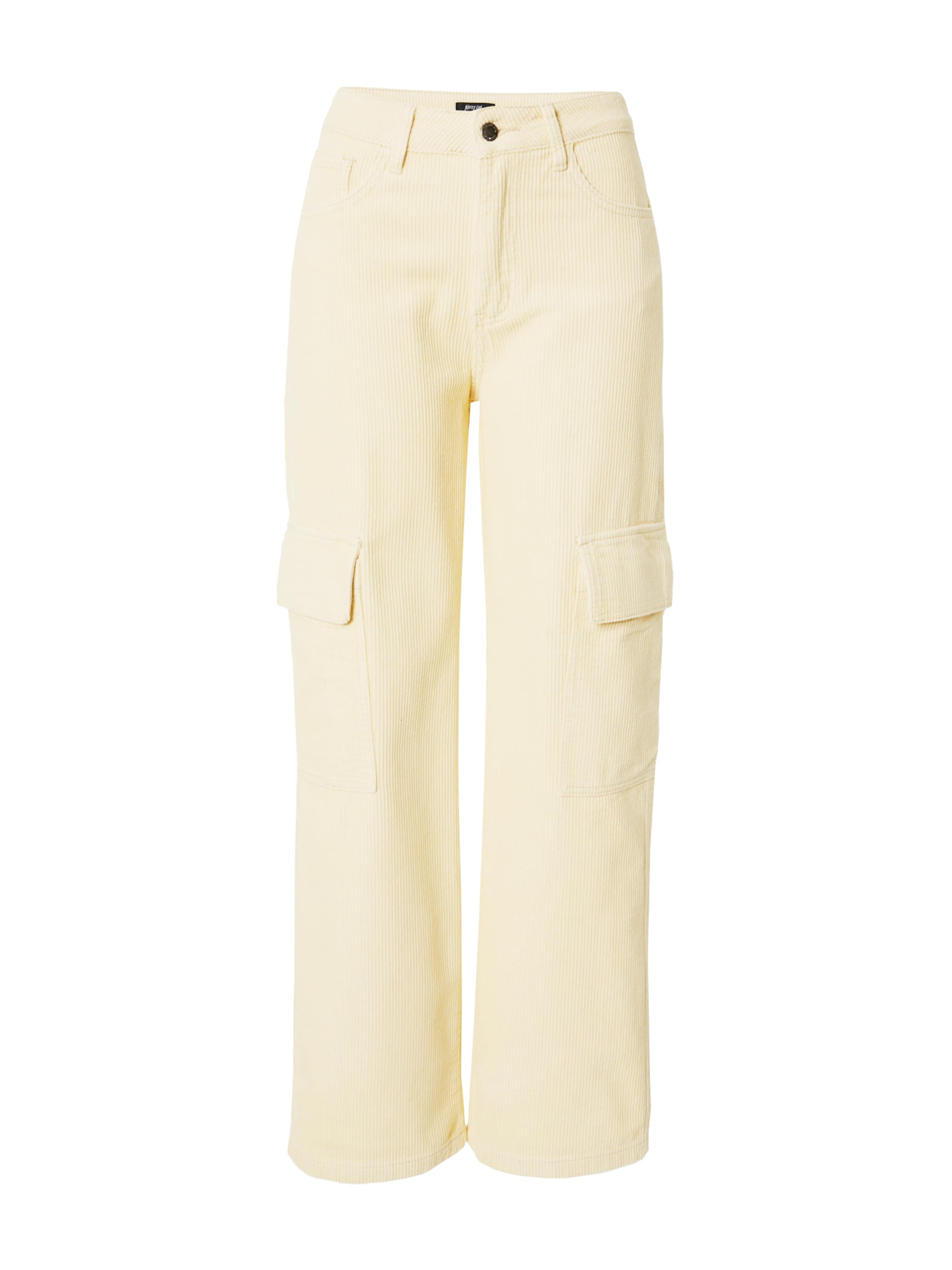 Regular Pantalon cargo Nasty Gal en beige : devant