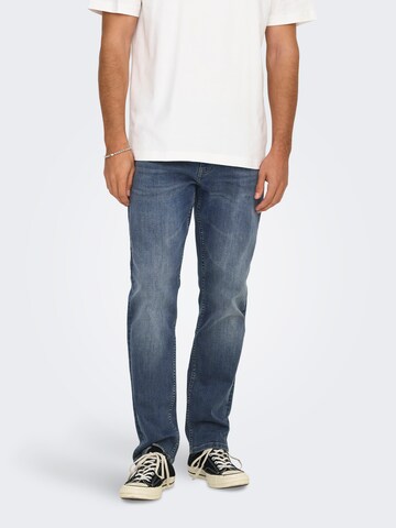 Only & Sons regular Τζιν 'WEFT' σε μπλε: μπροστά