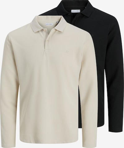 JACK & JONES Paita 'JJEAUSTIN' värissä kerma / musta, Tuotenäkymä