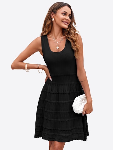 Imily Bela Úpletové šaty – černá: přední strana