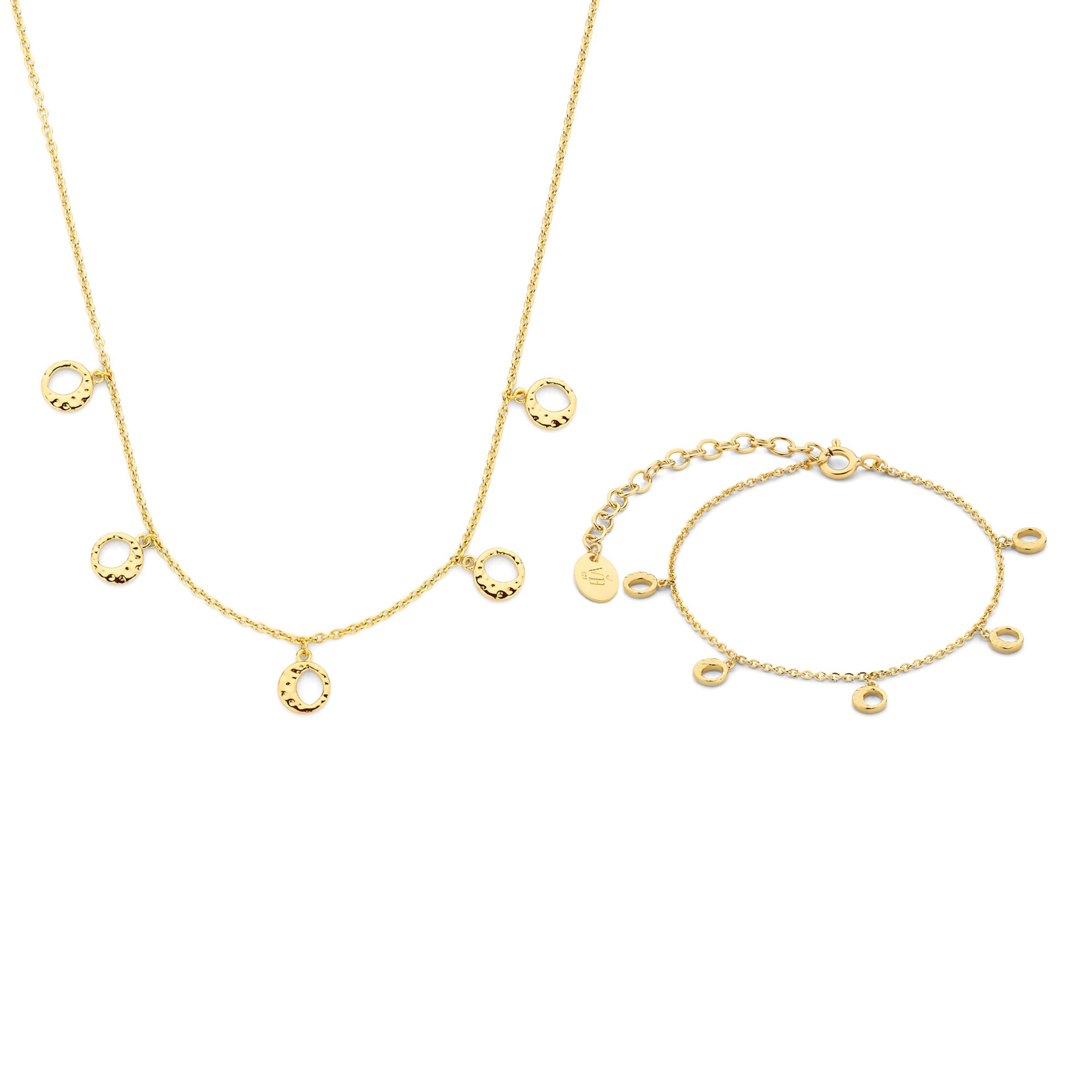 Parure de bijoux Violet Hamden en or : devant