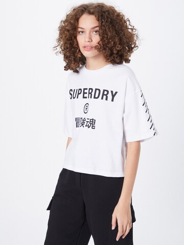 Superdry - Camisa 'CODE CORE' em branco: frente