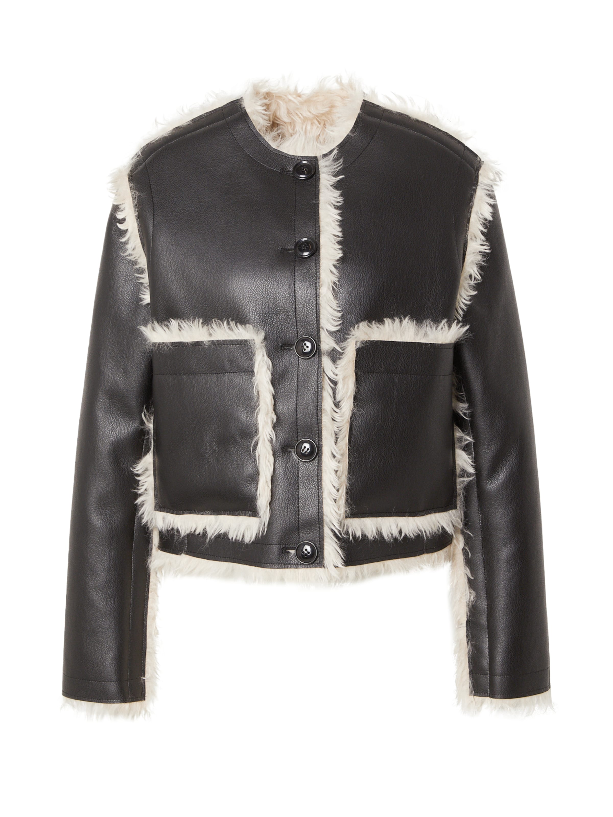 STAND STUDIO Преходно яке 'Lucine' в черно: отпред