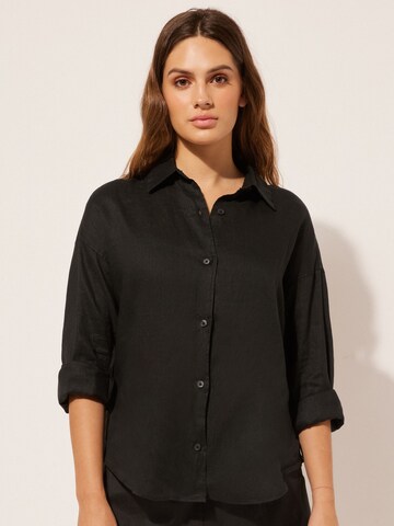 CALZEDONIA Blouse in Black: front