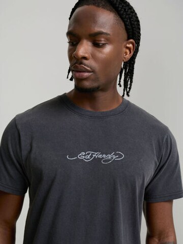 Ed Hardy Μπλουζάκι 'Dragon Panther' σε μαύρο