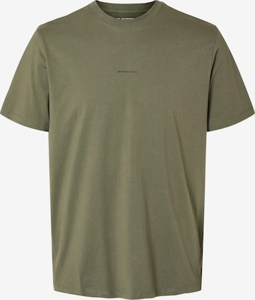 SELECTED HOMME T-shirt 'ASPEN' i grön: framsida
