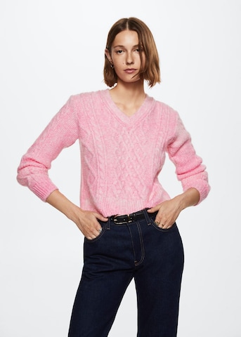 Pull-over 'Narciso' MANGO en rose : devant