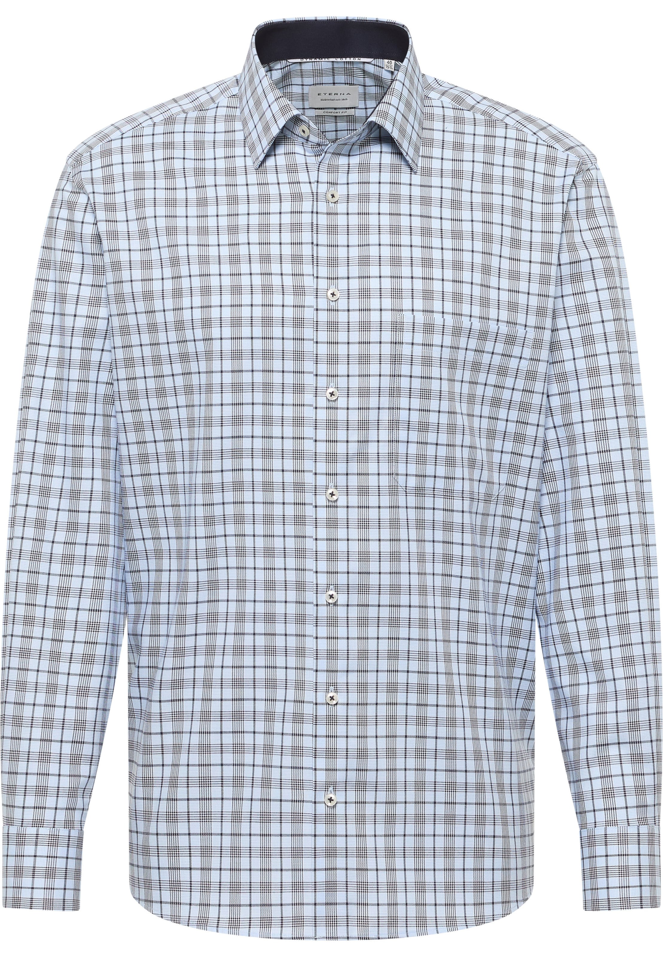 ETERNA Comfort fit Zakelijk overhemd in Blauw: voorkant