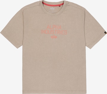 ALPHA INDUSTRIES - Camiseta en beige: frente