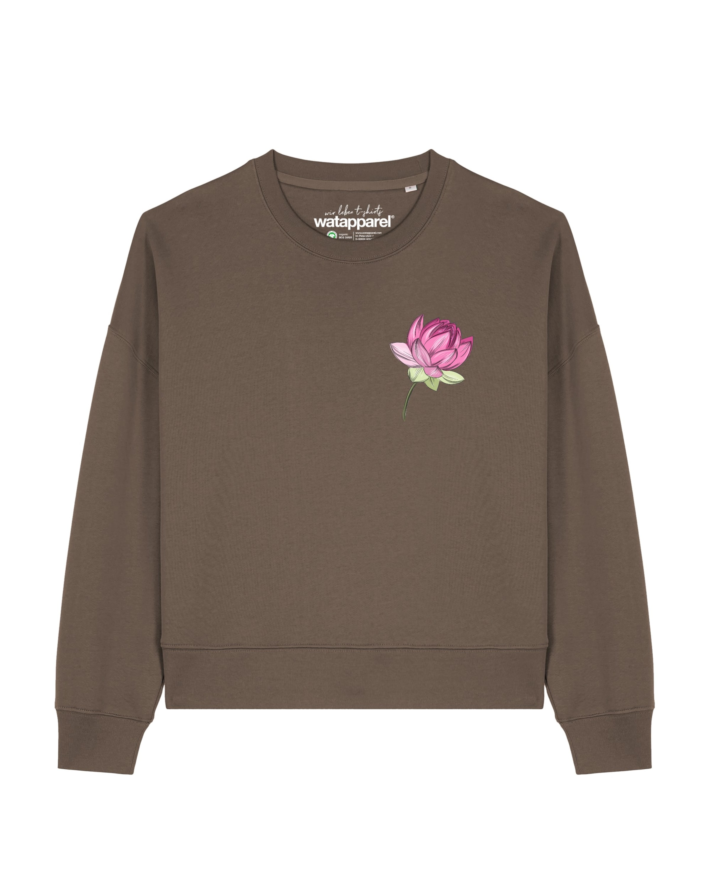Watapparel Sweatshirt 'Blume' in Bruin: voorkant