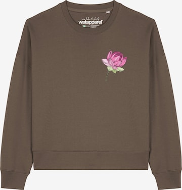 Watapparel Sweatshirt 'Blume' in Braun: Vorderseite
